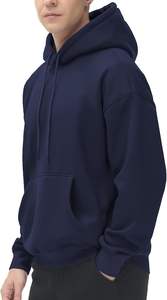 Sudadera con Capucha Larga y Holgada para Hombre, Personalizada con Logotipo Impreso en Relieve, de Poliéster Teñido, Forro Polar, Secado Rápido, 80g, para Invierno - Product Image 2