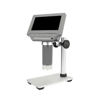 4.3" Microscope 4.3" Large Display 6 LED LCD+USB Digital Microscope 15x-208x Magnifier Portable Microscope VMS430SE