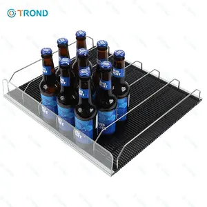 Supermercato può in scatola-bere mensola per bevande rullo organizzatore dispositivo di raffreddamento scaffale di scorrimento gravità rullo scaffali ofl