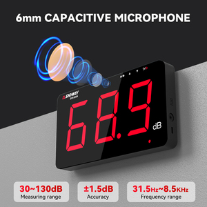 Измеритель уровня шума Sndway LED с настенным креплением, большой экран, 30-130 дБ, цифровой, для школ и больниц - Product Image 3