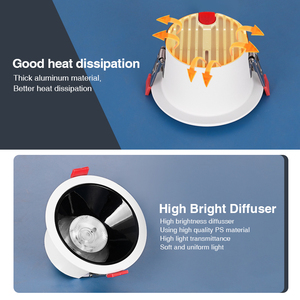 Hot bán 24 Wát <span class=keywords><strong>LED</strong></span> downlights 6000K mát trắng chống ăn mòn Nhôm Nhà ở cho sử dụng trong nhà kho nhà máy - Product Image 6