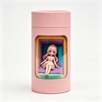 Cilindro de Cartón Redondo con Ventana Transparente para Figuras de Anime Premium con Logotipo Personalizado