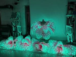 กระโปรงดอกไม้ LED เรืองแสงสุดวิเศษออกแบบได้ตามต้องการชุดการแสดงส่วนตัวสำหรับขบวนพาเหรดคอสเพล<span class=keywords><strong>ย์</strong></span>ชุดนางฟ้าดอกไม้ - Product Image 6