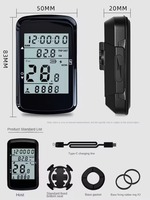 Ordinateur de vélo GPS sans fil, odomètre, étanche IP67, écran de 2,4 pouces, 2000 mAh, rechargeable par USB, capteur de vitesse, pour vélo de montagne et de route