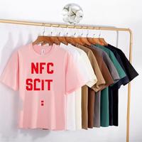 T-shirt en coton à manches courtes pour homme, style streetwear transfrontalier Europe-Amérique, avec imprimé lettres tricotées Hell Star, vintage, respirant et coupe ample