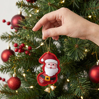 CI-277 Nouvelles décorations de Noël, pendentif clochettes de Père Noël en forme de dessin animé, ornement pour arbre de Noël