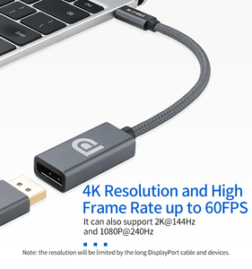 <span class=keywords><strong>C</strong></span>âble adaptateur <span class=keywords><strong>USB</strong></span> Type-<span class=keywords><strong>C</strong></span> <span class=keywords><strong>vers</strong></span> <span class=keywords><strong>Mini</strong></span> <span class=keywords><strong>DisplayPort</strong></span> ULT-unite 4K 60Hz, transfert audio-vidéo 40 Gbps - Product Image 3