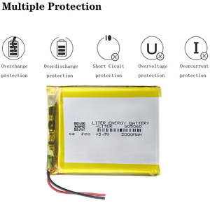 Batería de polímero de iones de litio adecuada 805060 3.7V 3000mAh con - Product Image 4