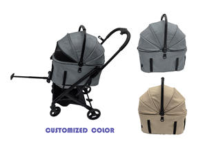 Cochecito de aluminio Combi para mascotas, Transportín plegable cómodo y portátil para perros y gatos con características ajustables - Product Image 4