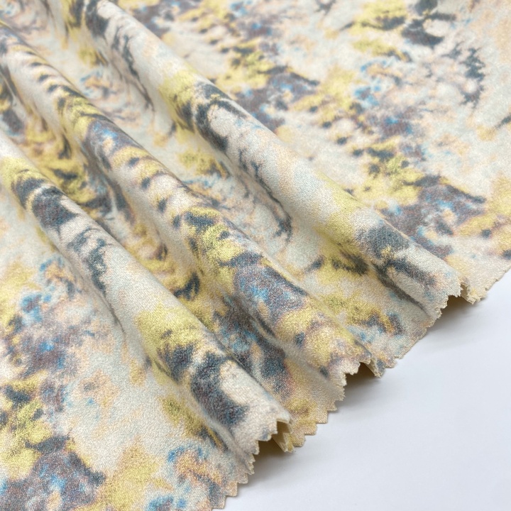 Hot sale Great quality knitted polyester spandex air layer suede scuba fabric Suede fabric