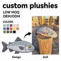 Jouets en peluche personnalisés : Poupées, poissons souriants rembourrés, articles promotionnels pour magasins de pêche, objets originaux, jouets en peluche lestés sur mesure