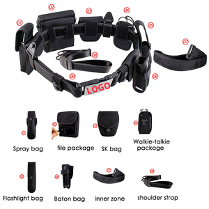 Ceinture tactique en tissu noir avec boucle à dégagement rapide, ceinture de taille réglable pour la chasse, la sécurité en extérieur - Product Image 6