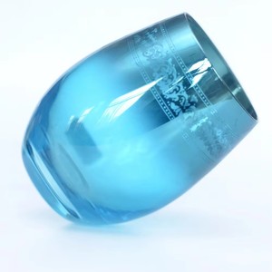 <span class=keywords><strong>Gobelet</strong></span> à vin moderne sans pied en verre bleu cobalt transparent, <span class=keywords><strong>personnalisé</strong></span>, pour la vente en gros, avec <span class=keywords><strong>gobelet</strong></span> à café assorti - Product Image 3