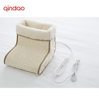 Chauffe-pieds électrique UltraWarm à chauffage rapide en polaire avec thermostat réglable, protection contre la surchauffe et télécommande pour usage domestique