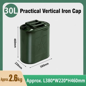 Bidon à essence vert en fer de 5 L avec bouchon vertical épaissi, fût cylindrique pour essence, finition mate, usage industriel durable - Product Image 5