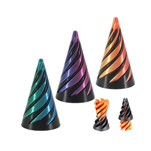 Bán buôn New Arrival 3D in xoắn ốc hình nón đồ chơi kim tự tháp Passthrough điêu khắc vượt qua kim tự tháp thần tài đồ chơi mini xoáy - Product Image 2