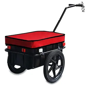 50Kg di capacità di carico in metallo telaio in plastica secchio rimorchio Cargo Bike campeggio collegamenti rapidi stacca bicicletta carro bici rimorchio bici