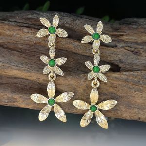 Orecchini con nappe a forma di fiore per donna, stile vintage, accessori per l'orecchio da indossare tutti i giorni - Product Image 2
