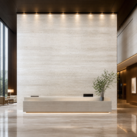 Dalle de pierre frittée Moonshine White de 3 mm, légère, mate, unie, pour la décoration intérieure des murs, projets résidentiels et commerciaux