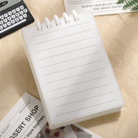 Bloc-notes personnalisé élégant à feuilles mobiles avec reliure spirale, couverture en PP imprimée, 80 feuilles, esthétique pastel Kpopcute, papeterie