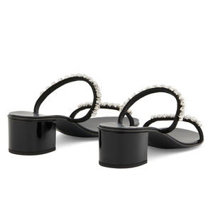 Sandales de luxe pour femmes, pantoufles, chaussures en cristal, diapositives, talons compensés, pour dames, collection 2020 - Product Image 4