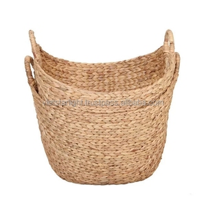 Panier de rangement en forme de bateau en jonc de mer et jacinthe d'eau, tissé à la main, style bohème, écologique, décoration intérieure, export direct du Vietnam - Product Image 3