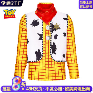 Disfraz de Woody de Toy Story, camisa, chaleco, bufanda, conjunto de insignias para niños de 8 a 13 años, juego de rol, traje de Anime - Product Image 2