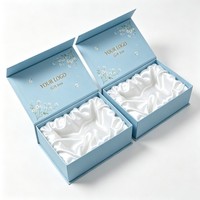 Boîte d'emballage personnalisée avec logo, boîte en papier cosmétique de luxe avec aimant, boîte cadeau pour perruque, crème pour le visage avec ruban