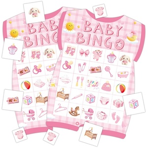 Jeu de cartes de bingo personnalisé pour baptême de bébé, 24 personnes, jeu de cartes de révélation du sexe, devinez fille ou garçon, cartes de fête prénatale - Product Image 1