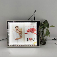 Nouvelle lampe de table blanche à LED cadre photo lampe colorée cadre photo à LED avec miroir cadeau de mariage d'anniversaire cadre photo personnalisé