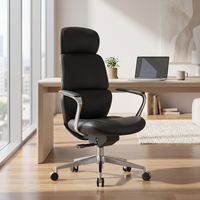 Boss Manager Chaise pivotante de bureau de direction en cuir à dossier haut de luxe personnalisée