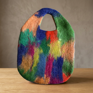 Sac fourre-tout unisexe personnalisé en feutre écologique coloré, avec fermeture éclair, deux poignées, doublure en laine et logo personnalisé – Vente chaude - Product Image 3