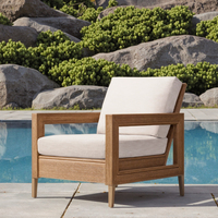 Canapé et fauteuil de jardin COSTA en teck moderne - Meubles rotatifs en bois massif de haute qualité et durables