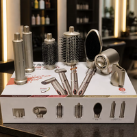 Brosse à air chaud multi-styler ionique 7 en 1 pour le coiffage en salon avec sèche-cheveux, lisseur et boucleur