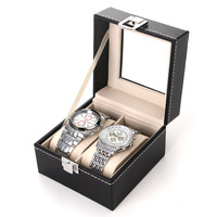 Vente en gros d'emballage cadeau en cuir PU de luxe à la mode 6/12/20/24 bits boîte à bijoux pour montre