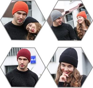Bonnet court en tricot de haute qualité avec logo personnalisé, bonnet d'hiver chaud en maille, casquette de pêcheur, bonnets et casquettes. - Product Image 3