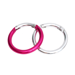 Moschettone Rotondo in Lega di Alluminio, Gancio a Scatto Rotondo, Anello a O 7x46mm, Portachiavi, Fibbia, Accessori per Borse e Animali - Product Image 1