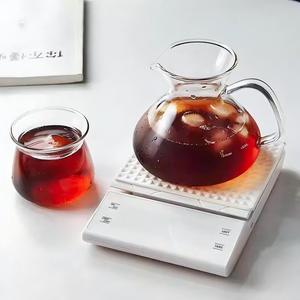 ชุดกาแฟแก้วพร้อมกาน้ำมีขีดบอกปริมาตร ถ้วยชิมกาแฟ ที่กรอง V60 พร้อมด้ามจับสำหรับชงและเสิร์ฟ - Product Image 1