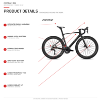 Vélo de route SITU R18 Racing Edition R7170, groupe électronique sans fil 24 vitesses, freins à disque hydrauliques en fibre de carbone légère