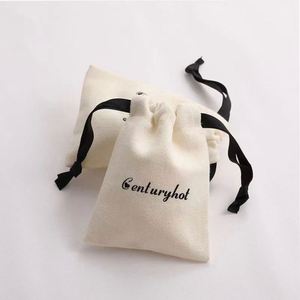 Sac en coton écologique à cordon de serrage, vente chaude, haute qualité, impression de logo personnalisée, sac cadeau anti-poussière - Product Image 5