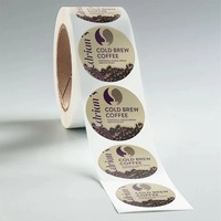 Vente flash - Autocollants en papier kraft brun mat avec logo personnalisé imprimé, autocollants pour cadre photo, étiquettes autocollantes YKL-6 pour emballage