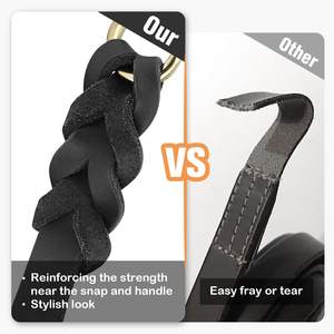 Laisse en cuir pour chien Laisse de dressage de chien solide et durable Laisses en cuir pour animaux de compagnie pour chiens de grande taille et de petite race - Product Image 5