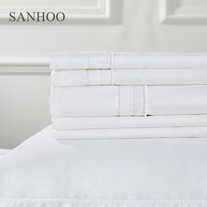Sanhoo Hoàng Gia khách sạn chia màu sắc rắn 400 chủ đề đếm 5PC tấm ga trải giường thiết lập 100% phần trăm cotton sateen rắn Vua Khăn trải giường - Product Image 4