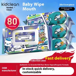 Lingettes humides jetables spéciales écologiques pour la maison pour les nouveau-nés Soins de la bouche des mains des bébés Lingettes nettoyantes humides à usage quotidien - Product Image 4