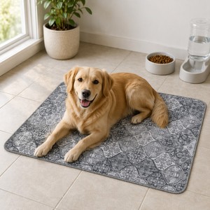 Tapete Absorbente para Mascotas con Diseño de Mandala Persa Gris Oscuro, Lavable, Antideslizante, <span class=keywords><strong>Protector</strong></span> de Piso, Ideal para Entrenamiento de <span class=keywords><strong>Perros</strong></span> - Product Image 4