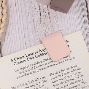 Wholesale Pu Leather Concise Magnetic Textbooks Fashion Notebook Clip Magnet Durable <b>Bookmark</b> <b>Gift</b> for Read Lovers - Product Image 3