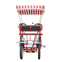 Cinq Ans De Garantie 4 Roues Voiture À Pédales Adulte Quad 4 Places Pousse-Pousse Passager avec Siège Bébé