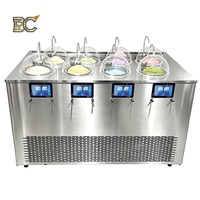 Machine à glace dure verticale à 2 cylindres, commerciale, avec mode de maintien au chaud nocturne, machine à gelato à dessus ouvert