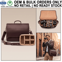Sac à bandoulière pour appareil photo DSLR/mirrorless, personnalisé par le fabricant OEM, antichoc, avec compartiment intérieur et séparateurs