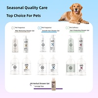Shampoo pour animaux de compagnie pour chats et chiens, parfumé, adoucissant, anti-acariens, antibactérien, protecteur du pelage, éliminateur de taches, anti-démangeaisons, désodorisant